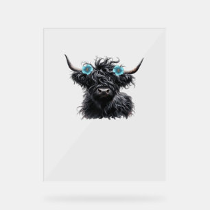 Watercolor Black Highland Cow Classic T-Shirt