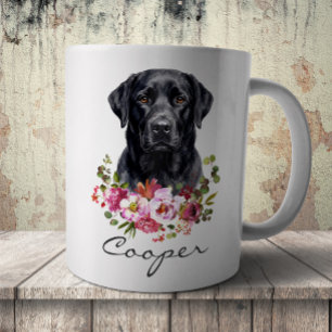 Watercolor Black Labrador Retriever Coffee Mug