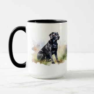 Watercolor Black Labrador Retriever Mug