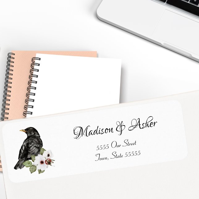 Watercolor Black Raven Elegant Bird Nature Script (Creator Uploaded)