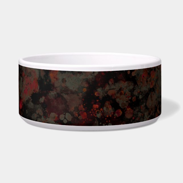 Watercolor Black Red Grey Paint Splash Abstract (Front)