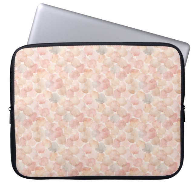 Watercolor Blob Pattern Laptop Sleeve (Front)