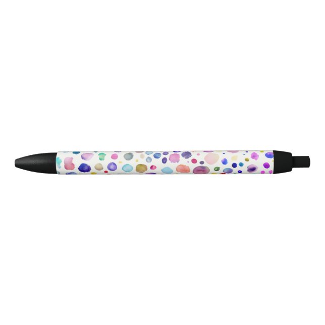 Watercolor blobs black ink pen (Front)