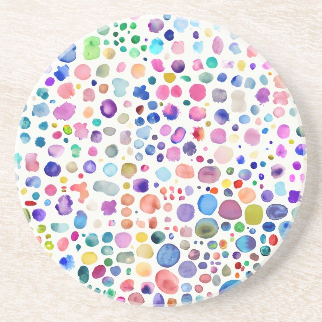 Watercolor blobs coaster (Front)
