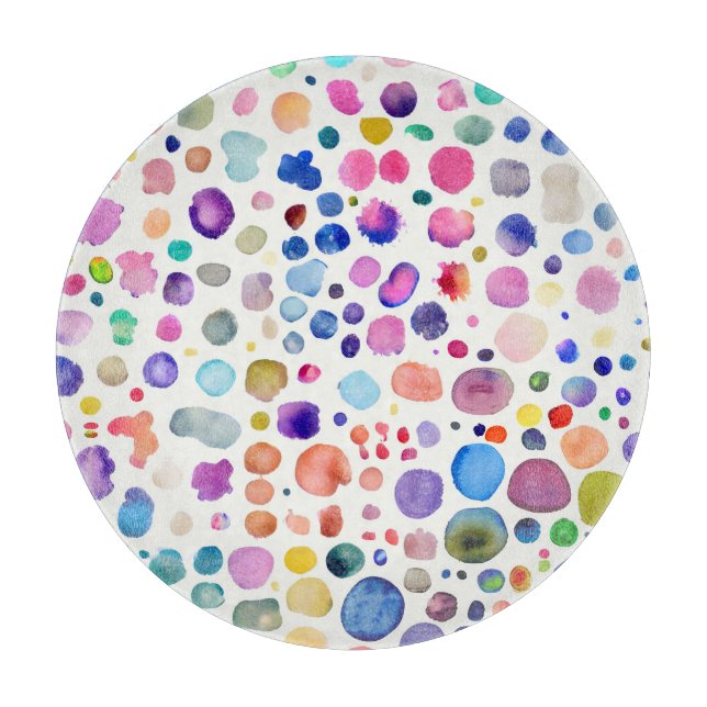 Watercolor blobs cutting board (Front)
