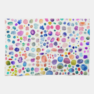 Watercolor blobs kitchen towel