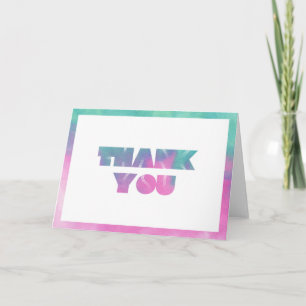 Watercolor Block Thank You Card