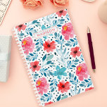 Watercolor Blooms Floral Pattern Personalized Planner<br><div class="desc">Stay organized with our Watercolor Blooms Floral Pattern Personalized Planner. Featuring a beautiful watercolor floral design in vibrant colours, this planner is perfect for keeping track of your schedule, tasks, and goals. Customize it with your name for a personal touch. Ideal for students, professionals, and anyone who loves to stay...</div>