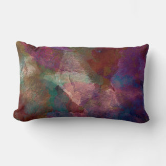 Watercolor Blooms in Magentas  Lumbar Pillow