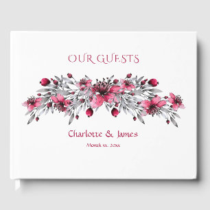Watercolor Blossoms Guest Book
