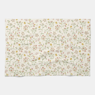 Watercolor Blossoms Pattern Kitchen Towel