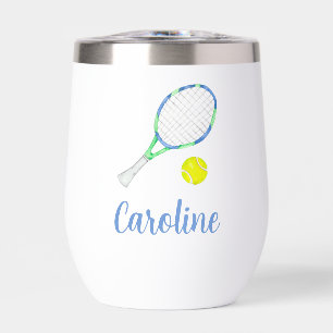 Watercolor Blue and Green Tennis Personalized