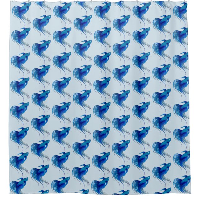 Watercolor Blue Betta Fish (Front)