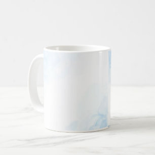 Watercolor Blue Botanical Frosted Glass Mug