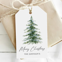 Watercolor Blue Christmas Tree Party