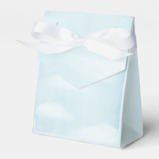 Watercolor Blue Clouds Gift Box (Front Side)