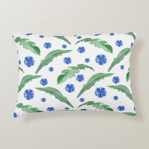 Watercolor Blue cornflowers Accent Pillow