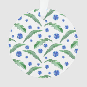 Watercolor Blue cornflowers Ornament