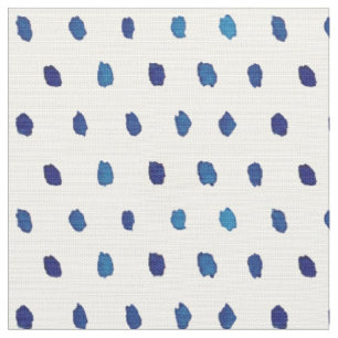 Watercolor Blue Dot Pattern Fabric