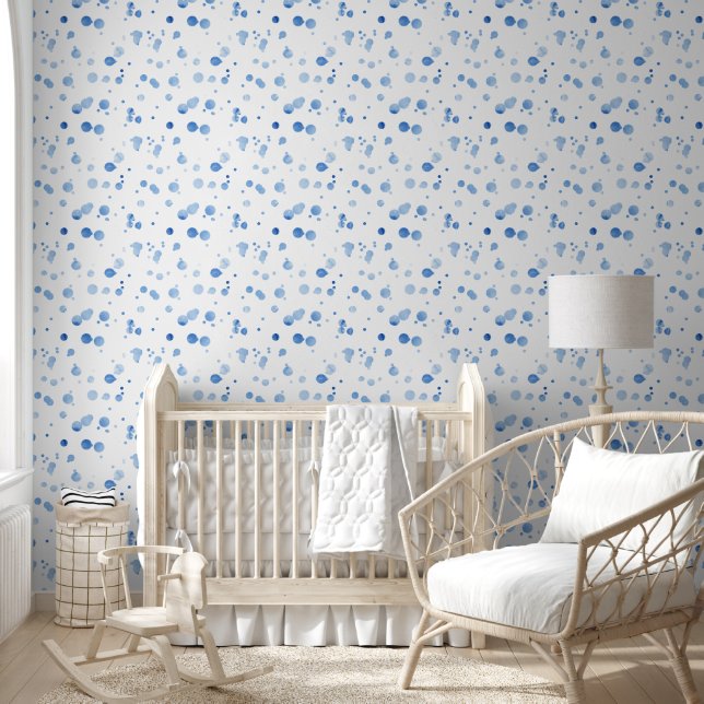 Watercolor blue dot  wallpaper (Kids)