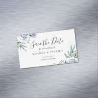 Watercolor Blue Elegant Wedding Save The Date