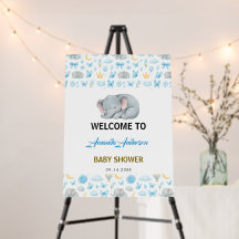 Watercolor Blue Elephant | Boy’s Baby Shower