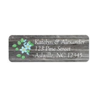 Watercolor Blue Floral Country Themed