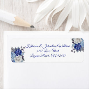 Watercolor Blue Flower Bouquet-Wedding-
