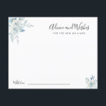 watercolor blue flowers advice and wishes card<br><div class="desc">A dusty blue design with beautiful watercolor flowers. Feel free to change the colours and text details.</div>