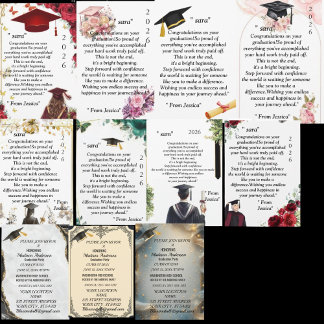 Watercolor Blue Gold Marble Agate Graduation Party Card