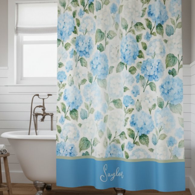 Watercolor Blue Hydrangea Floral Name (Creator Uploaded)