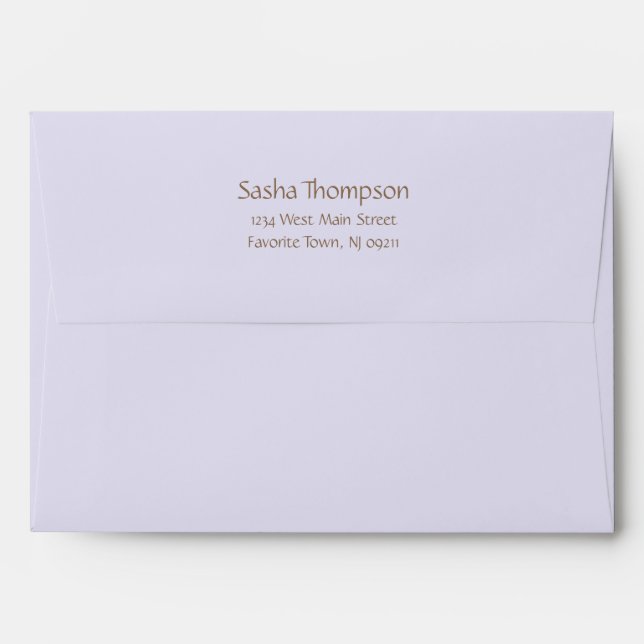 Watercolor Blue Hydrangea Pearl Envelope (Back (Top Flap))
