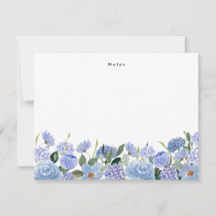 Watercolor Blue Hydrangeas Personalized Card
