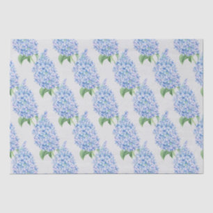 Watercolor Blue Lilacs Pattern Tissue Paper
