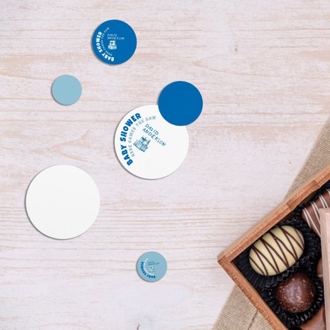 Watercolor blue minimalist baby shower boy confetti (Creator Uploaded)