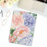 Watercolor Blue Pink Hydrangea Peony Spring Floral iPad Pro Cover<br><div class="desc">Spruce up your iPad with our Watercolor Blue Pink Hydrangea Floral Cover. A delightful blend of blue hydrangea,  pink peony,  and rose in soft pastels,  bringing the beauty of spring to your device. Stylish protection that blooms with floral elegance!</div>