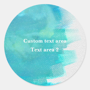 Watercolor Blue Saltwater Tropical Summer Sticker