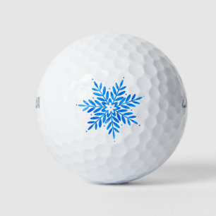Watercolor Blue Snowflake Golf Balls