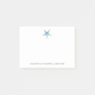 Watercolor Blue Starfish Post-it Notes