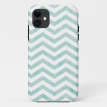 Watercolor Blue/Teal Chevron Pattern