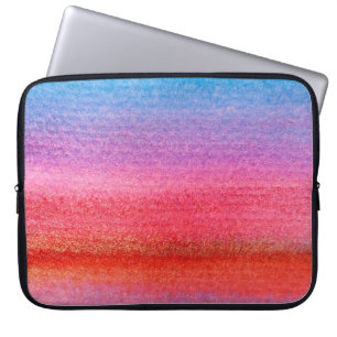 Watercolor Blue to Pink Gradient Blend Laptop Sleeve