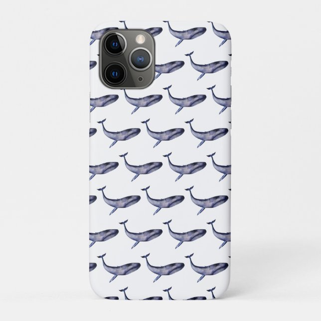 Watercolor Blue Whale Case-Mate iPhone Case (Back)