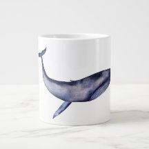 Watercolor Blue Whale