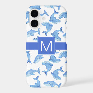 Watercolor Blue Whale Pattern