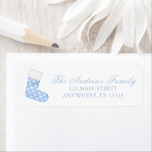 Watercolor Blue & White Christmas Stockings
