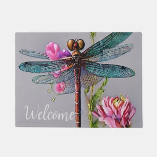 Watercolor Blue Wing Personalize  Notebook Doormat
