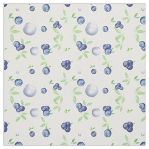 Watercolor Blueberries Fabric