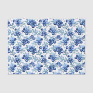 Watercolor Blueberries Tissue Paper