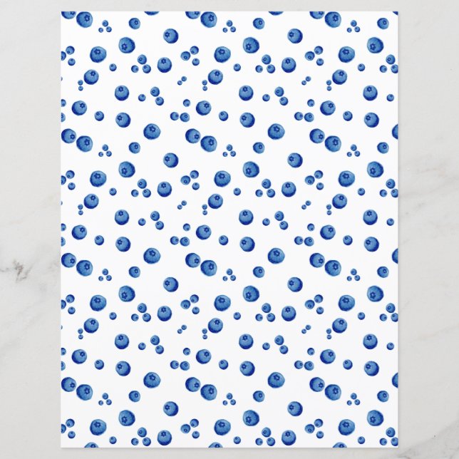Watercolor Blueberries white (Front)