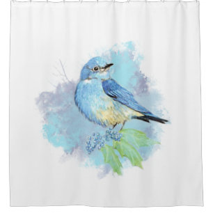 Watercolor Bluebird Bird Nature Art